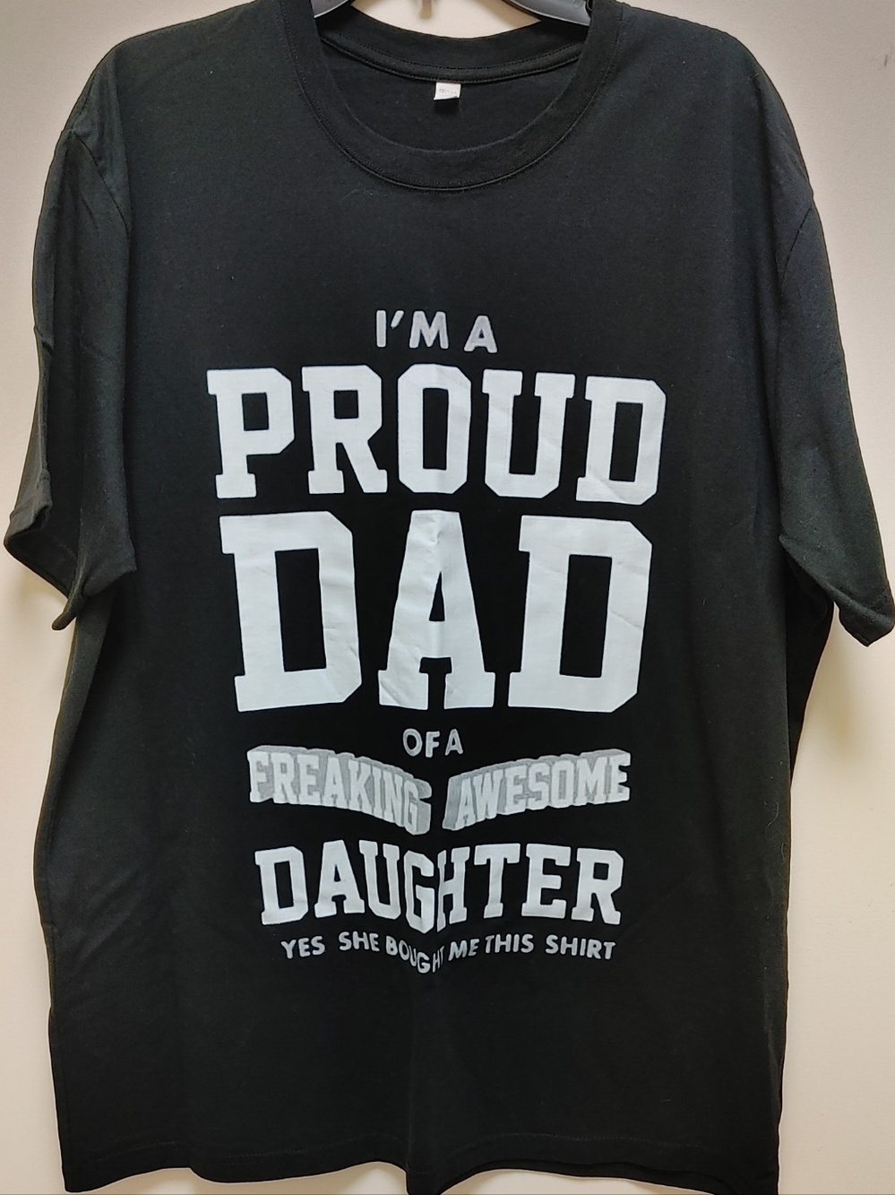 Proud Dad of a Freaking Awesome Daughter Graphic Tee - Black